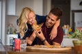 Couple enjoying eating pizza Royalty Free Stock Photo