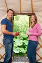 Couple Enjoying Luxury Camping Holiday In Yurt Royalty Free Stock Photo