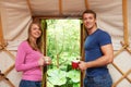 Couple Enjoying Luxury Camping Holiday In Yurt Royalty Free Stock Photo