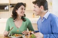 Couple Enjoying meal,mealtime Together Royalty Free Stock Photo