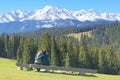 Couple enjoying mountain view