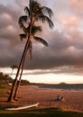 Couple Enjoying Sunset on Keawakapu Beach Maui Hawaii