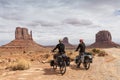 A couple enjoying the view of the Monument Valley