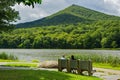 Couple Enjoying the View at the Peaks of Otter, Virginia, USA Royalty Free Stock Photo