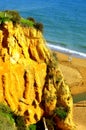 Couple enjoying a walk on Albufeira Beach Royalty Free Stock Photo