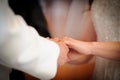 A couple exchange vows Royalty Free Stock Photo