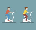 Couple on Exercise Bike