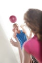 Couple exercising with ball Royalty Free Stock Photo