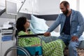 Couple expecting child in hospital ward Royalty Free Stock Photo