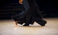 Couple feet of dancers. Woman and man latino dancing Royalty Free Stock Photo