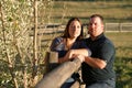 Couple on the Fence Royalty Free Stock Photo