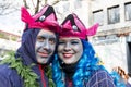 Couple as fishes - carnival Dusseldorf Royalty Free Stock Photo
