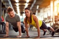 Couple on fitness training together Royalty Free Stock Photo