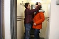 Couple in fitting-room Royalty Free Stock Photo