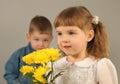 Couple with flowers