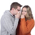 Couple with flu