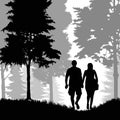 Couple in the forest