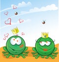 Couple frog in love