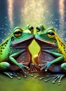 a couple of frogs in love