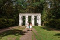 Couple in the garden of Chenonceaux castle