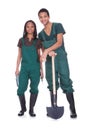 Couple Of Garden Workers Royalty Free Stock Photo