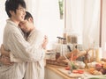 Couple gay concept lgbtq actvity at home. Royalty Free Stock Photo