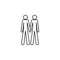 couple of gays icon. Element of LGBT illustration. Premium quality graphic design icon. Signs and symbols collection icon for webs