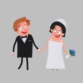 Couple getting marriaged.3D