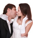 Couple of girl and man. Love. Royalty Free Stock Photo