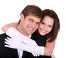 Couple of girl and man. Love. Royalty Free Stock Photo