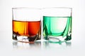 Couple glasses with cocktail