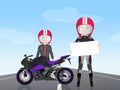 Couple goes on a motorcycle