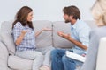 Couple going through therapy