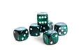 Couple of green dices Royalty Free Stock Photo