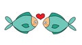 couple green fish lover png