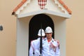 Couple of guards near Prince`s Palace of Monaco Royalty Free Stock Photo