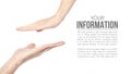 Couple hands give five, space for text Royalty Free Stock Photo