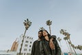 Couple hanging at Venice Beach Royalty Free Stock Photo