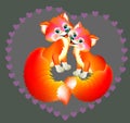 Couple of happy foxes.