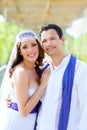 Couple happy hug in wedding day smiling Royalty Free Stock Photo