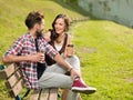 Couple has fun laughing Royalty Free Stock Photo