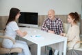 Couple having appointment with fertility doctor in the clinic Royalty Free Stock Photo