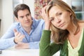 Couple Having Arguement At Home Royalty Free Stock Photo