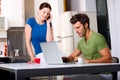 Couple having breakfast Royalty Free Stock Photo