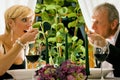 Couple having dinner in restaurant Royalty Free Stock Photo