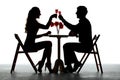 Couple Having Dinner With Wine Glass On Table Royalty Free Stock Photo