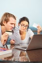 Couple having financial problem Royalty Free Stock Photo