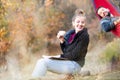 Couple having fun on a picnic