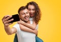 Couple having fun and taking selfie Royalty Free Stock Photo