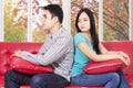 Couple having problem at home Royalty Free Stock Photo